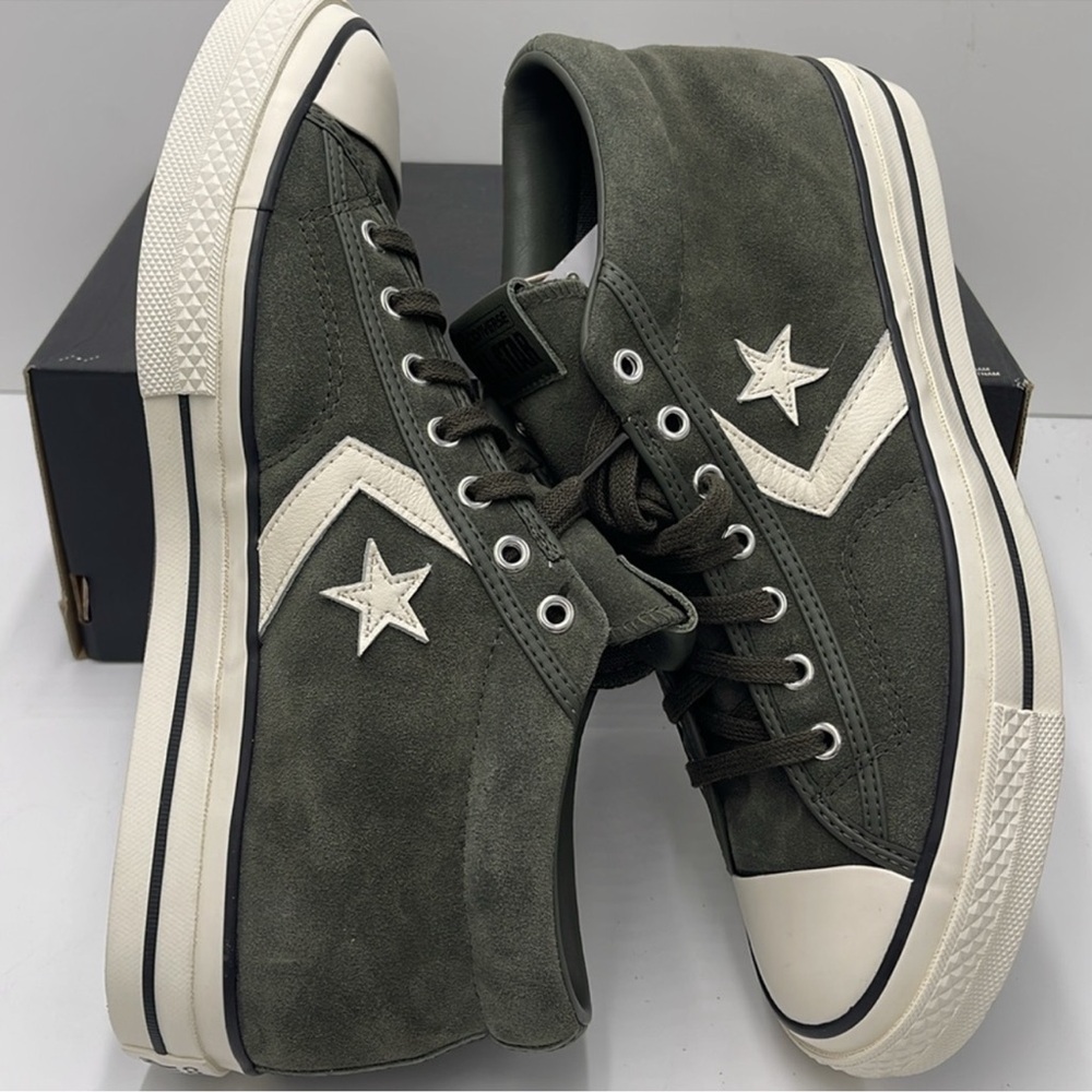 CONVERSE STAR PLAYER 76 MID CAVE GREEN/EGRET/BLACK - Picture 3 of 6